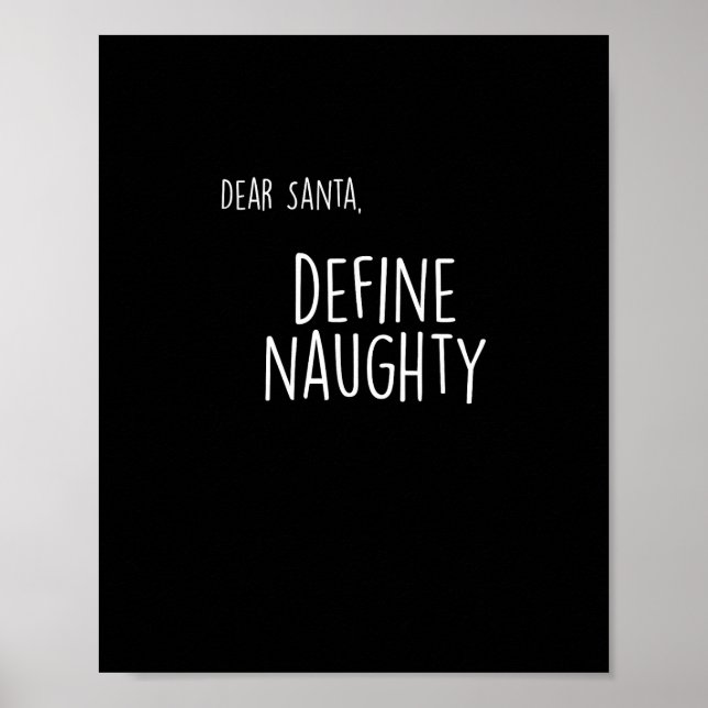 Affiche Funny Christmas Naughty Nice Santa Checklist  (Devant)