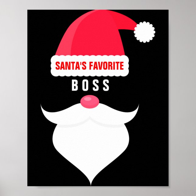 Affiche Funny Christmas Santas Favorite Boss  (Devant)