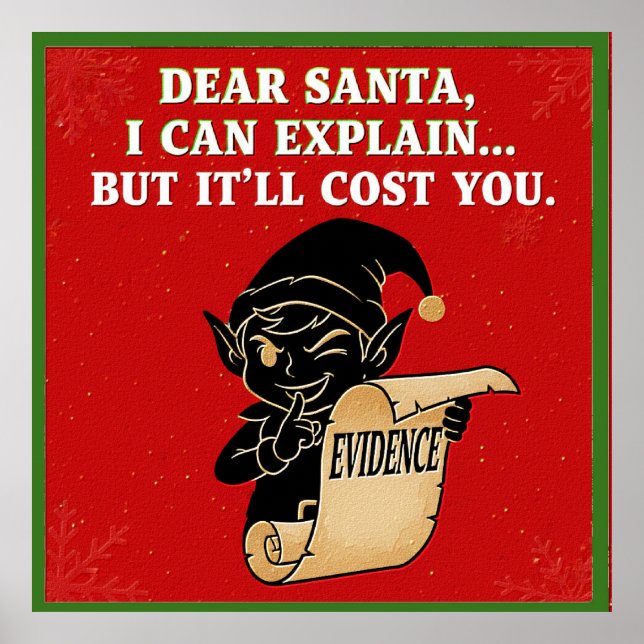 Affiche funny christmas slogan  design (Devant)