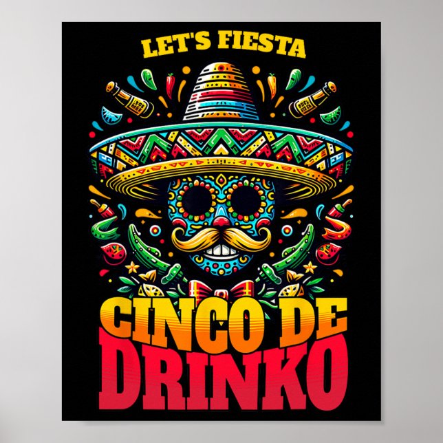 Affiche Funny Cinco De Mayo Cool Cinco De Drinko (Devant)