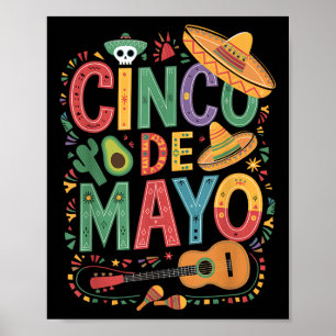 Affiche Funny Cinco De Mayo Fiesta Mexican Party 5 De Mayo