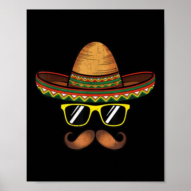 Affiche Funny Cinco De Mayo Funny Sombrero Casquette Avec  (Devant)