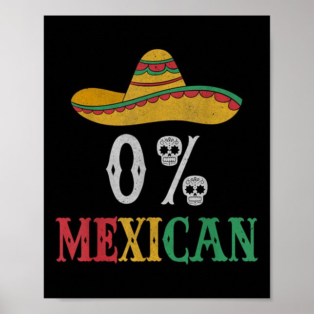 Affiche Funny Cinco De Mayo Mexico Fiesta Party 0% (Devant)