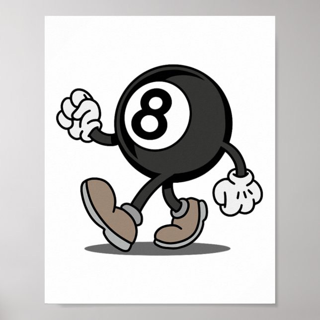 Affiche Funny Comic Snooker Billard Player 8-ll (Devant)