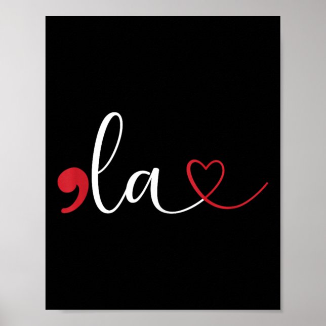 Affiche Funny Comma La Kamala Harris Ponctuation La Elseli (Devant)