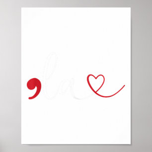 Affiche Funny Comma La Kamala Harris Ponctuation La Elseli