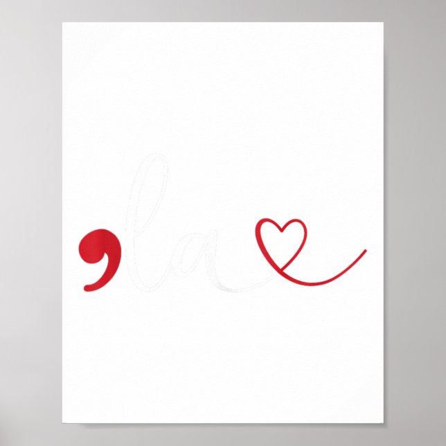 Affiche Funny Comma La Kamala Harris Ponctuation La Elseli (Devant)