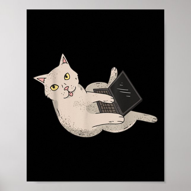 Affiche Funny Computer Whisperer Cat It Professional Engin (Devant)