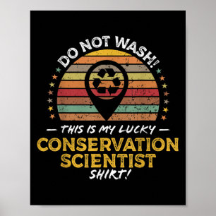 Affiche Funny Conservation Scientist Titre du poste Graphi