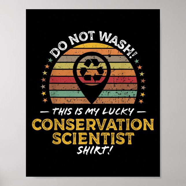 Affiche Funny Conservation Scientist Titre du poste Graphi (Devant)