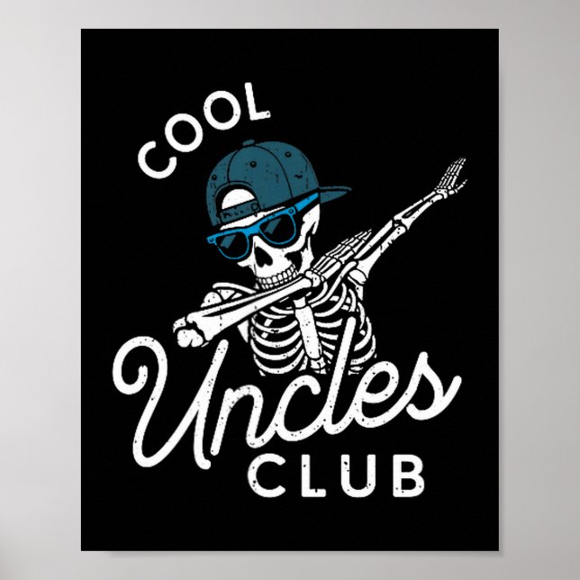 Affiche Funny Cool Uncles Club Shirt Funny Skeleton Uncle  (Devant)