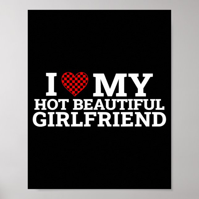 Affiche Funny Couple Matching I Love My Hot Beautiful Girl (Devant)
