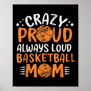 Affiche Funny Crazy Basketball Moms Tournoi Graphic Tee