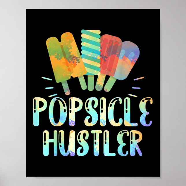 Affiche Funny Crème de glace Retro 80s Popsicle d'été Hust (Devant)