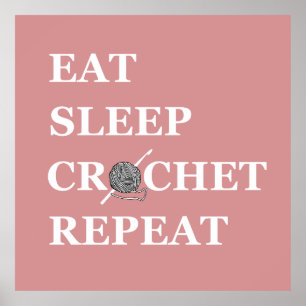 Affiche Funny crochet citation tricot dire cadeau