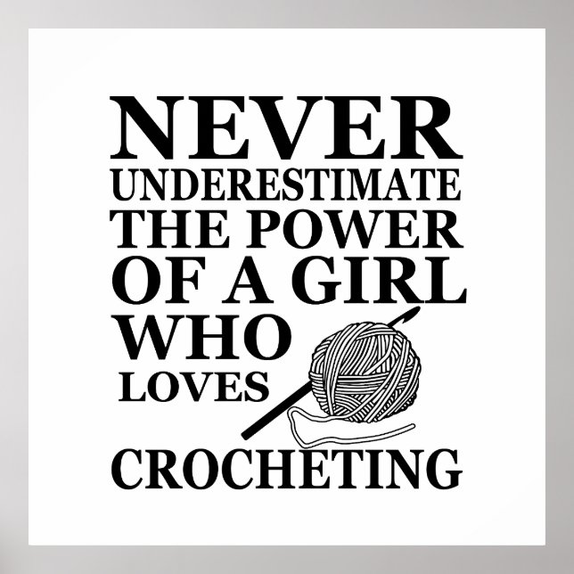 Affiche Funny crochet citations crocheters cadeau (Devant)