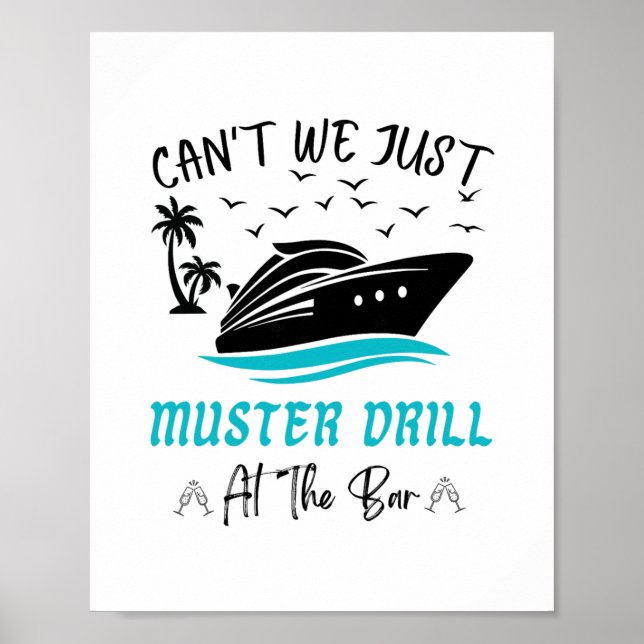 Affiche Funny Cruise Muster Drill Drinking Design  (Devant)