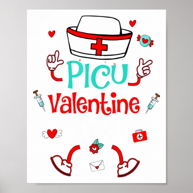 Affiche Funny Cu Valentines Day Nurse Crew Family Group  (Devant)