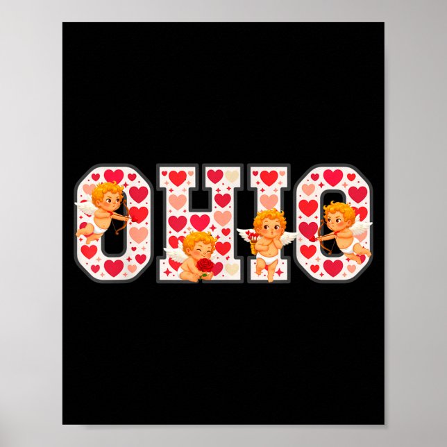 Affiche Funny Cud Ohio Midwestern Party O-h-i-o In Valenti (Devant)