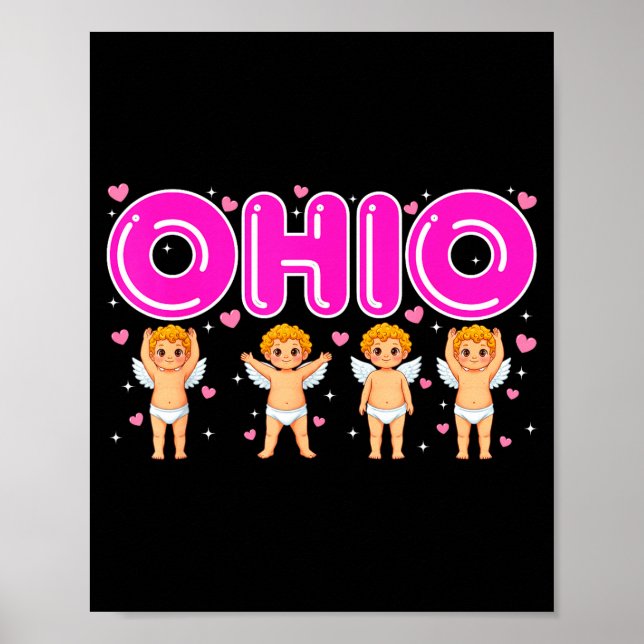Affiche Funny Cud Ohio Midwestern Party O-h-i-o In Valenti (Devant)