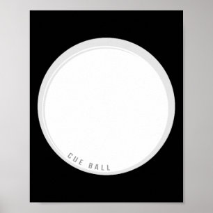 Affiche Funny Cue Ll Billard Principal Ll