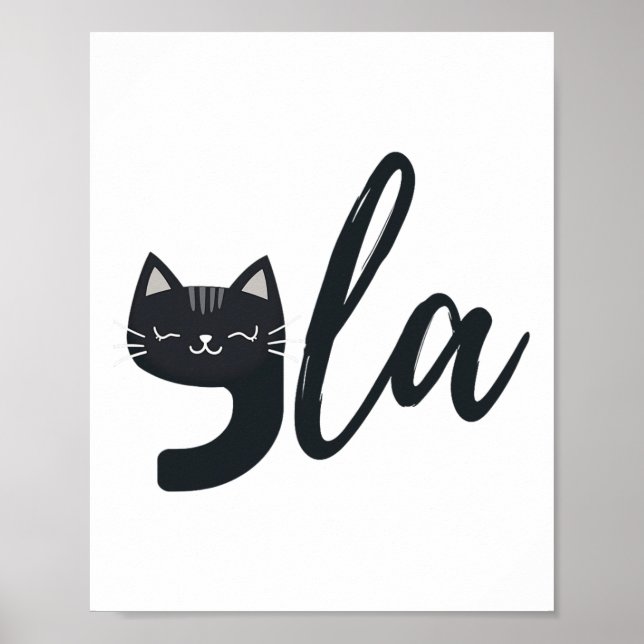 Affiche Funny Cute Cat Comma La Funny Kamala Harris Présid (Devant)