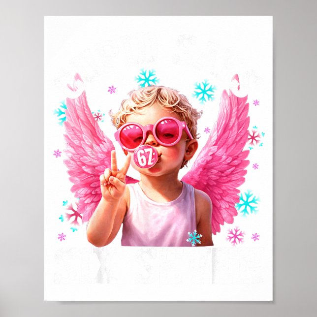 Affiche Funny Cute Cud Says Six Seven Valentine's Day 67 M (Devant)