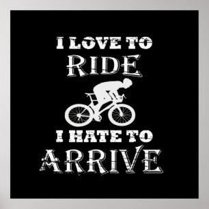 Affiche funny cycling inspirational quotes