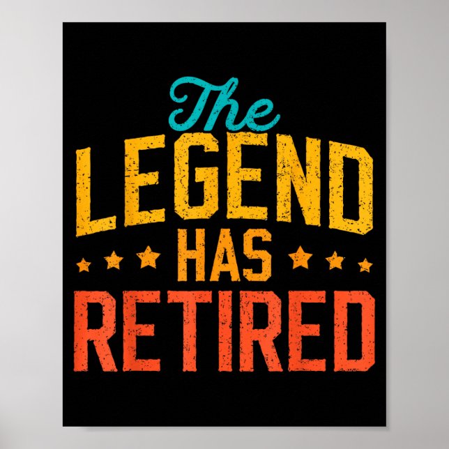 Affiche Funny Dad Grandpa Retirement The Legend Has Retire (Devant)