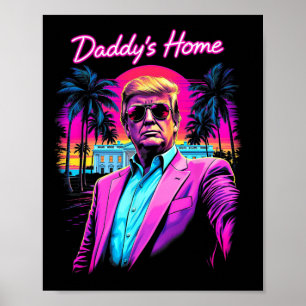 Affiche Funny Daddys Accueil Maison Blanche Trump Pink 202