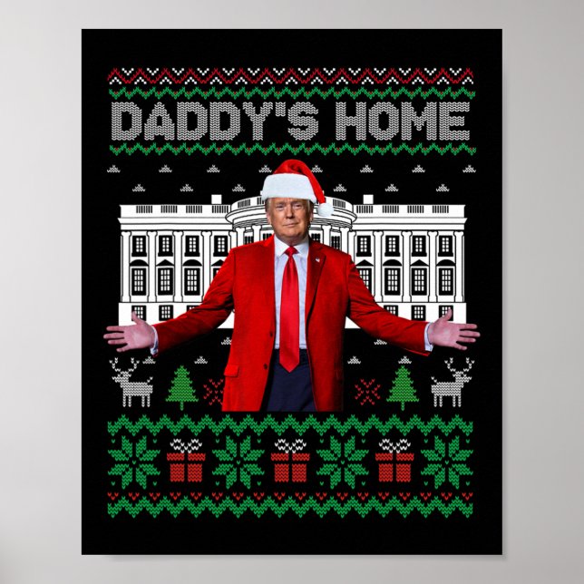 Affiche Funny Daddy's Home Trump Ugly Noël Sweater Xm (Devant)