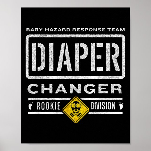Affiche Funny Diaper Changer Duty - Expecting Baby New Dad (Devant)