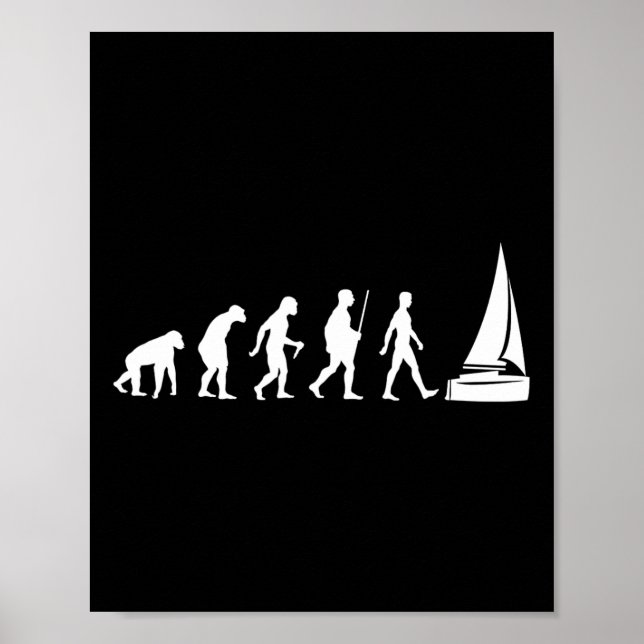 Affiche Funny Dinghy Sailing Sailboat Tee Sail Boat Racing (Devant)