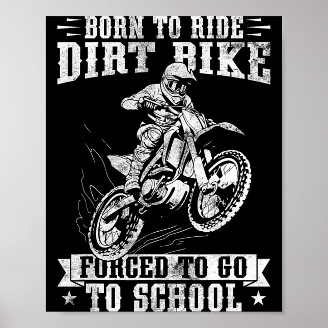 Affiche Funny Dirt Bike Art For Boys Girls Motocross Dirt  (Devant)