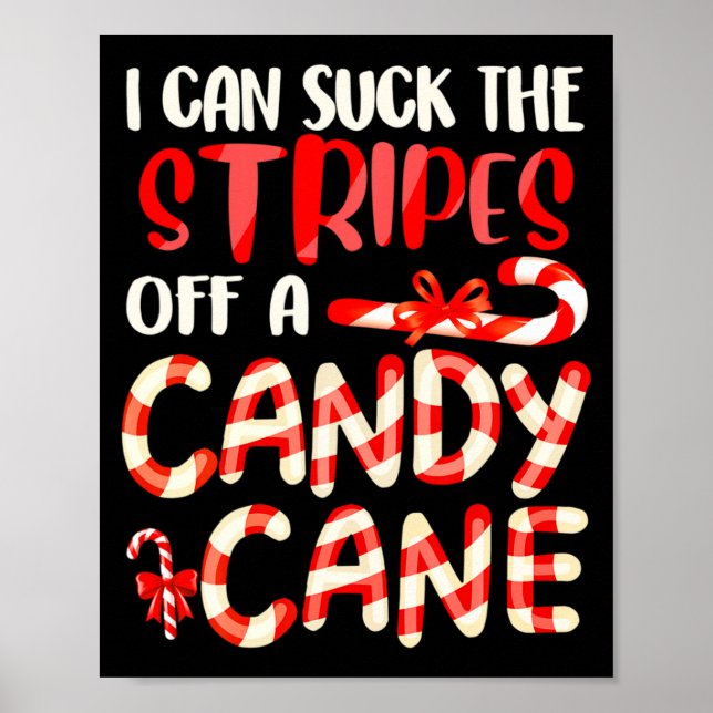 Affiche Funny Dirty Candy Cane Christmas Hilarious Santa H (Devant)
