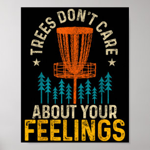 Affiche Funny Disc Golf Apparel Co. Les arbres de Disc Gol