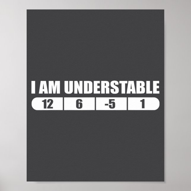 Affiche Funny Disc Golf Quote Design, I Am Understable Fri (Devant)