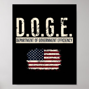 Affiche Funny Doge Ministère De L'Efficacité Gouvernementa