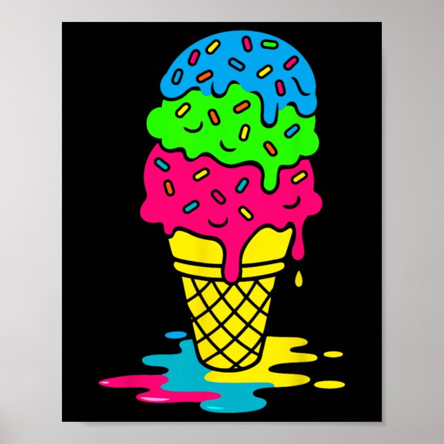 Affiche Funny Drip Bruh Ckto School Drip Ice+cream For Boy (Devant)