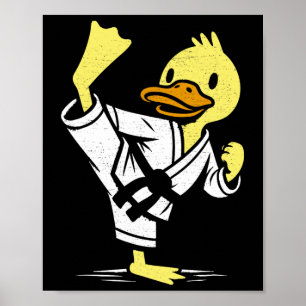 Affiche Funny Duck Karate Martial Arts Memes Co. Duck Kara