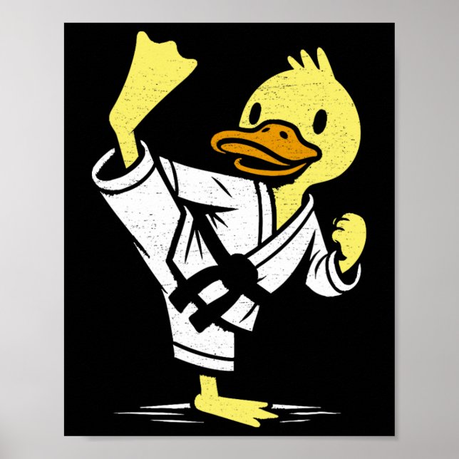 Affiche Funny Duck Karate Martial Arts Memes Co. Duck Kara (Devant)