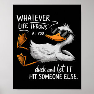 Affiche Funny Duck Shirt Drôle Citation Tee - shirts Graph