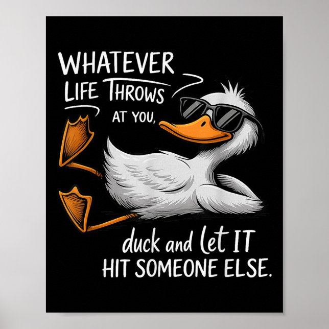 Affiche Funny Duck Shirt Drôle Citation Tee - shirts Graph (Devant)