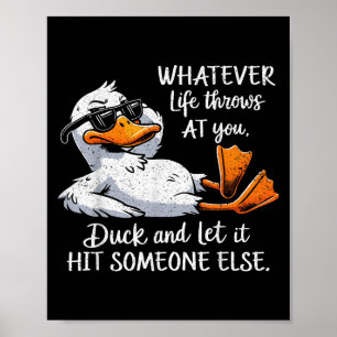 Affiche Funny Duck Shirt Drôle Citation Tee - shirts Graph