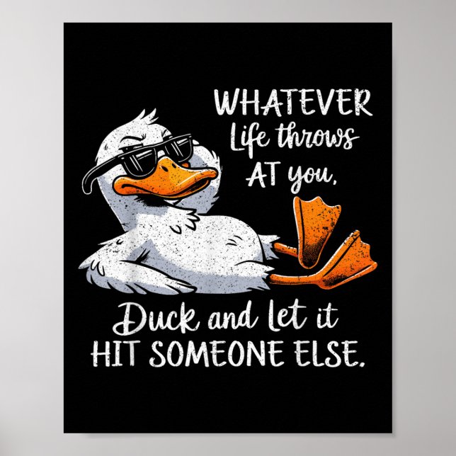 Affiche Funny Duck Shirt Drôle Citation Tee - shirts Graph (Devant)
