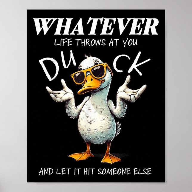 Affiche Funny Duck Shirt Drôle Citation Tee - shirts Graph (Devant)