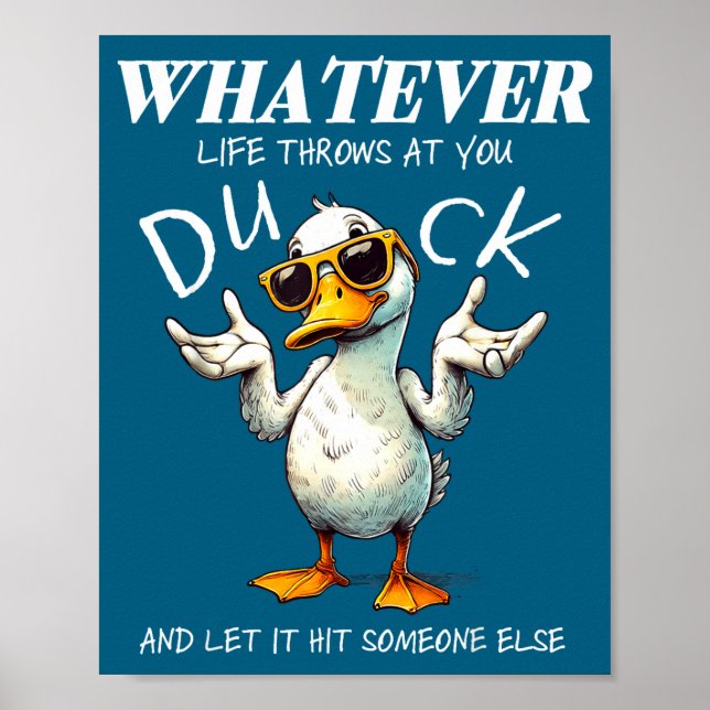 Affiche Funny Duck Shirt Funny Quote Graphic Tees For Men  (Devant)