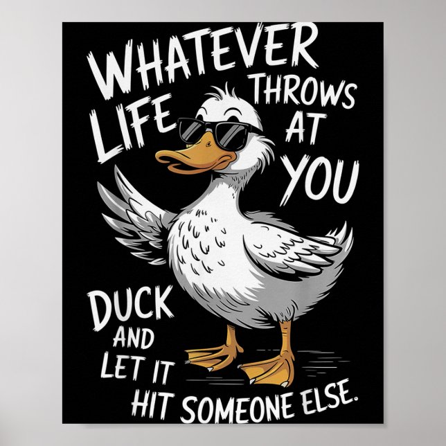 Affiche Funny Duck Shirt Funny Quote Graphic Tees For Men  (Devant)