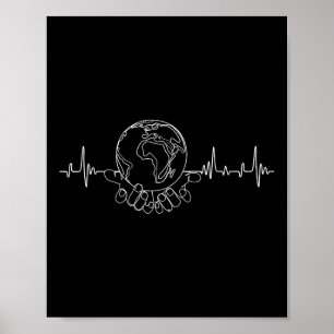 Affiche Funny Earth Planet sur Heartbeat Jour des terres 5