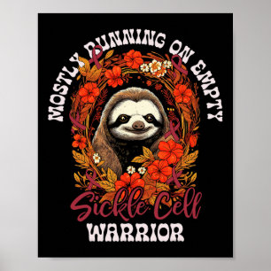 Affiche Funny Empty Sloth Sickle Guerrier de cellule de fa